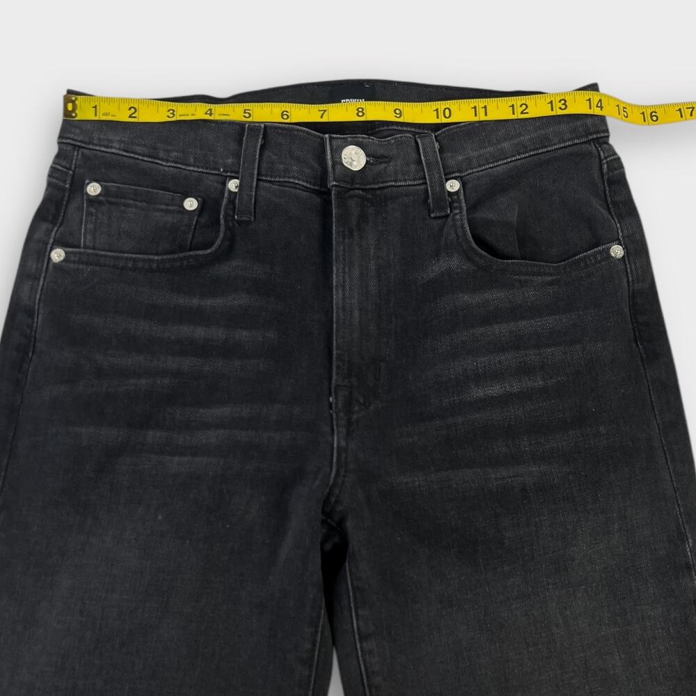 EDWIN Marli High-Rise Raw Hem Wide Leg Jeans in Fog Black Wash Size 26 - Picture 8 of 9